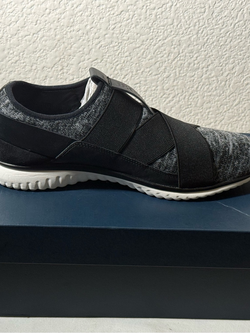 Cole Haan Women’s Slip-On Knit Sneakers in Gray and Black - Picture 4 of 9